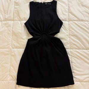 Zara Black Sheath Halter Dress